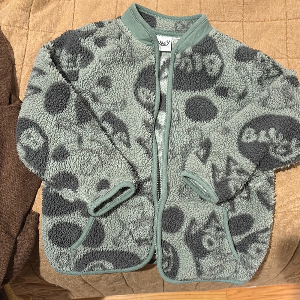 Cozy Green bluey Fleece Jacket
